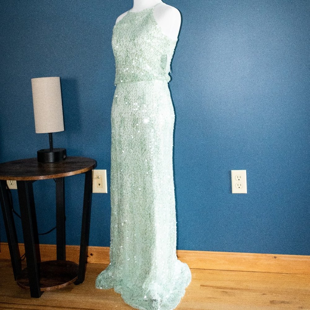 NWT B. Darlin Seafoam Sequined Dress